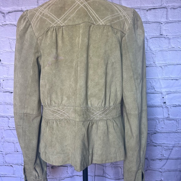 H&M green suede blazer jacket size 12 - Picture 2 of 8